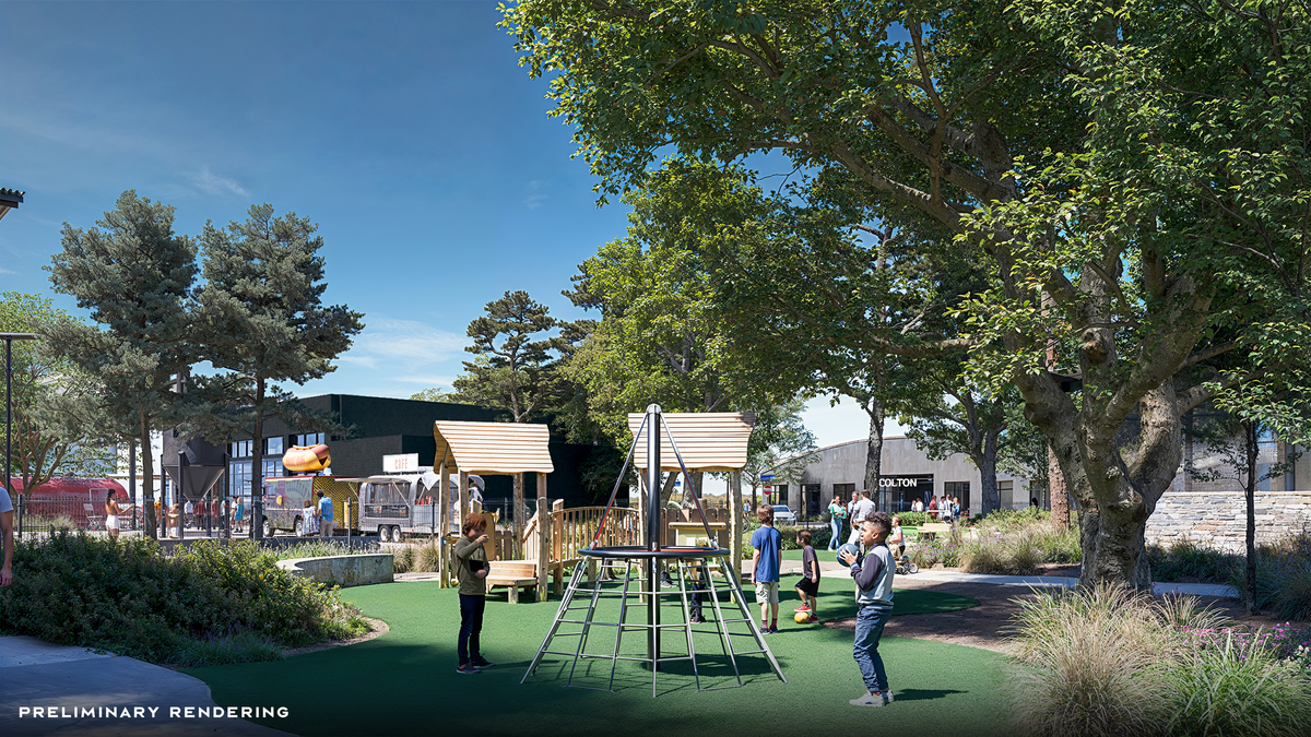 playground with greenery 