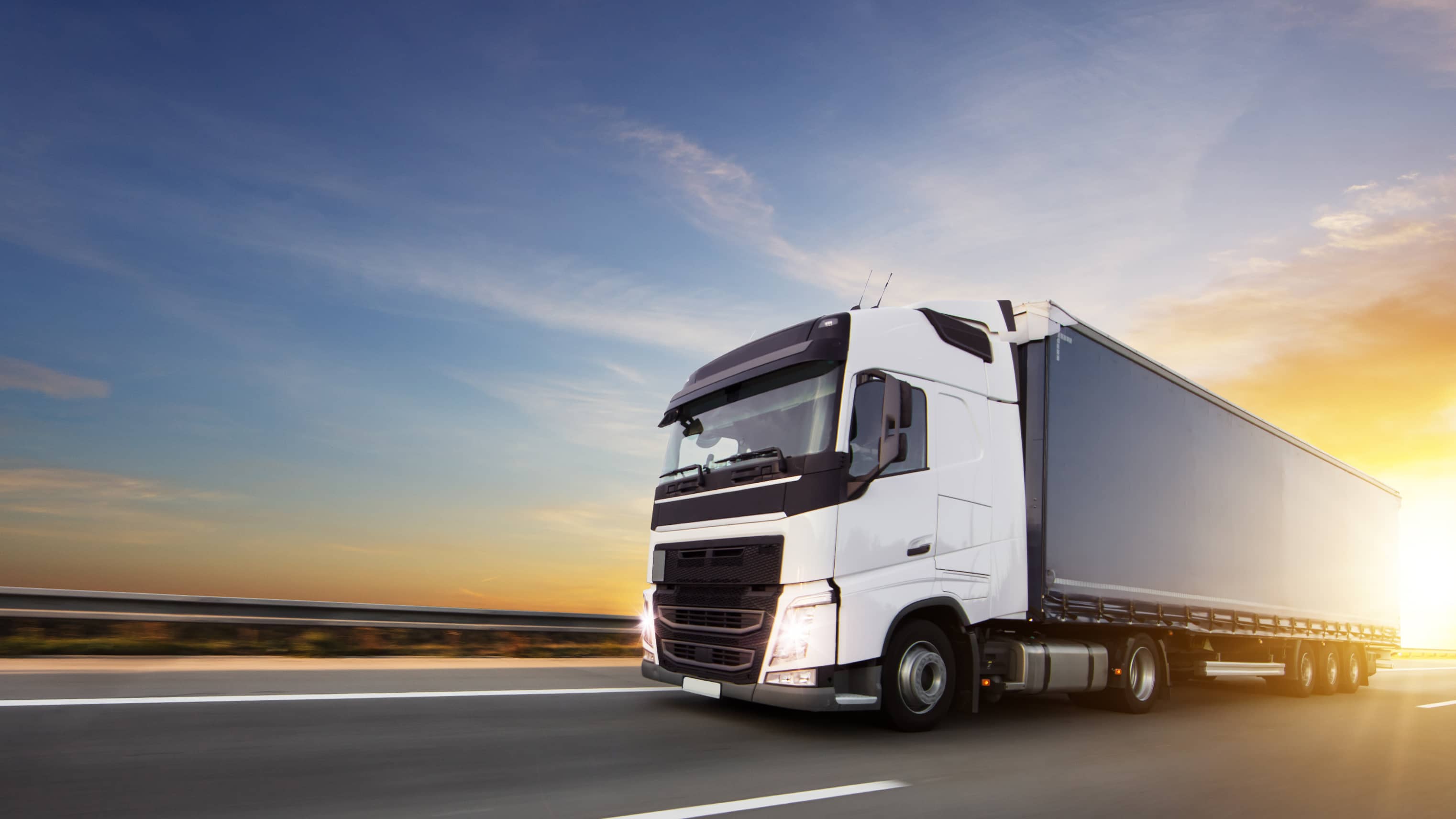 Trucks on a highway