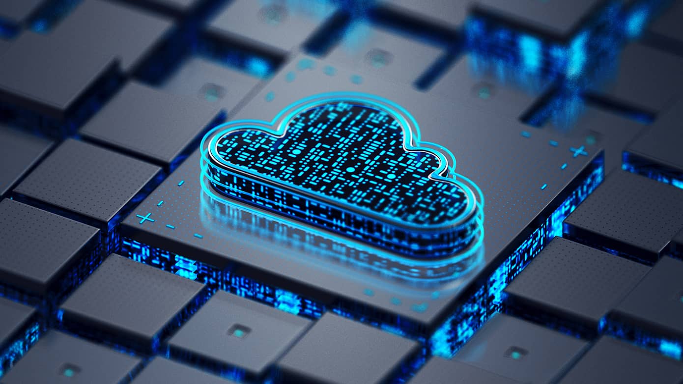 Cloud icon on a keyboard