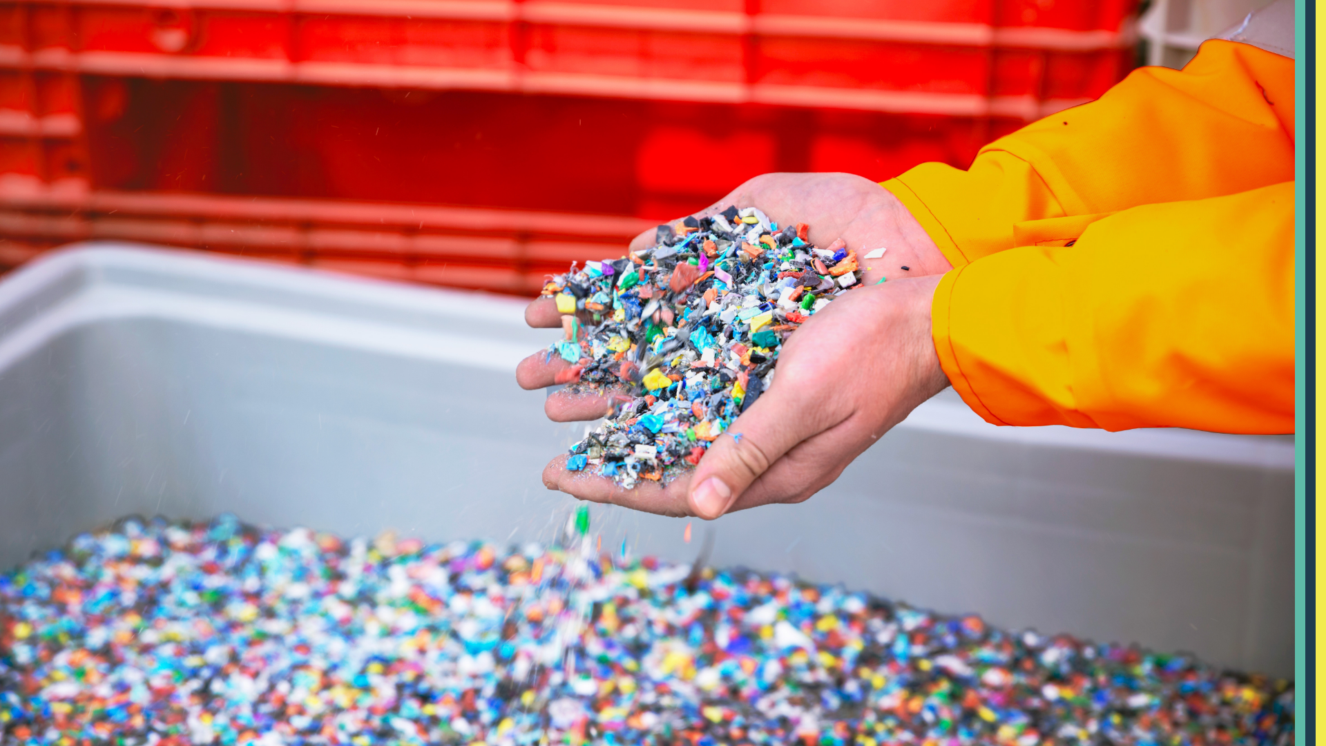 hands holding recycled materials