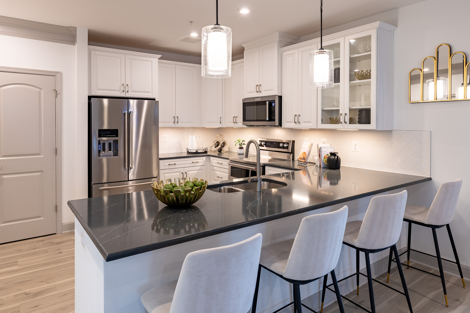 kitchen with large center island