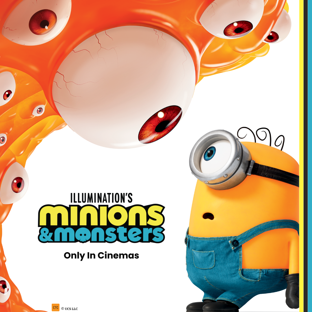 Image of minion staring act octopus tentacle with eyes and minion and monster branded