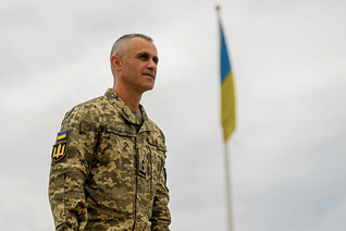 Andrii Boiko, who returned to military service in February only a few months after retiring, is pictured in Yavoriv.