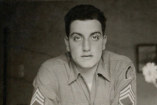 Charles J. Palmeri, who served in an Army division that helped liberate the Dachau concentration camp, is pictured in uniform in 1946.