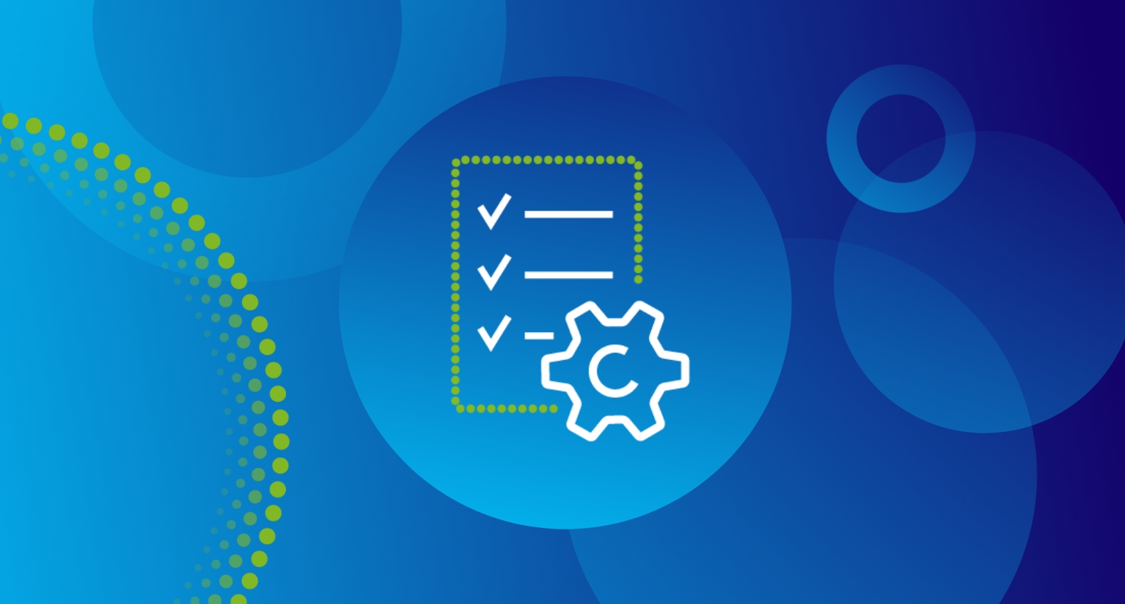 Icon with list and cog.