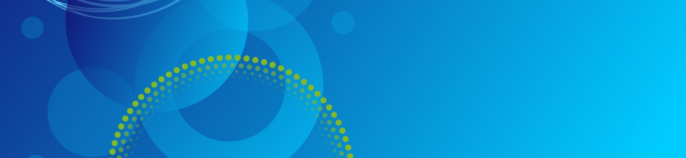 Abstract blue background with circular shapes and dotted arc