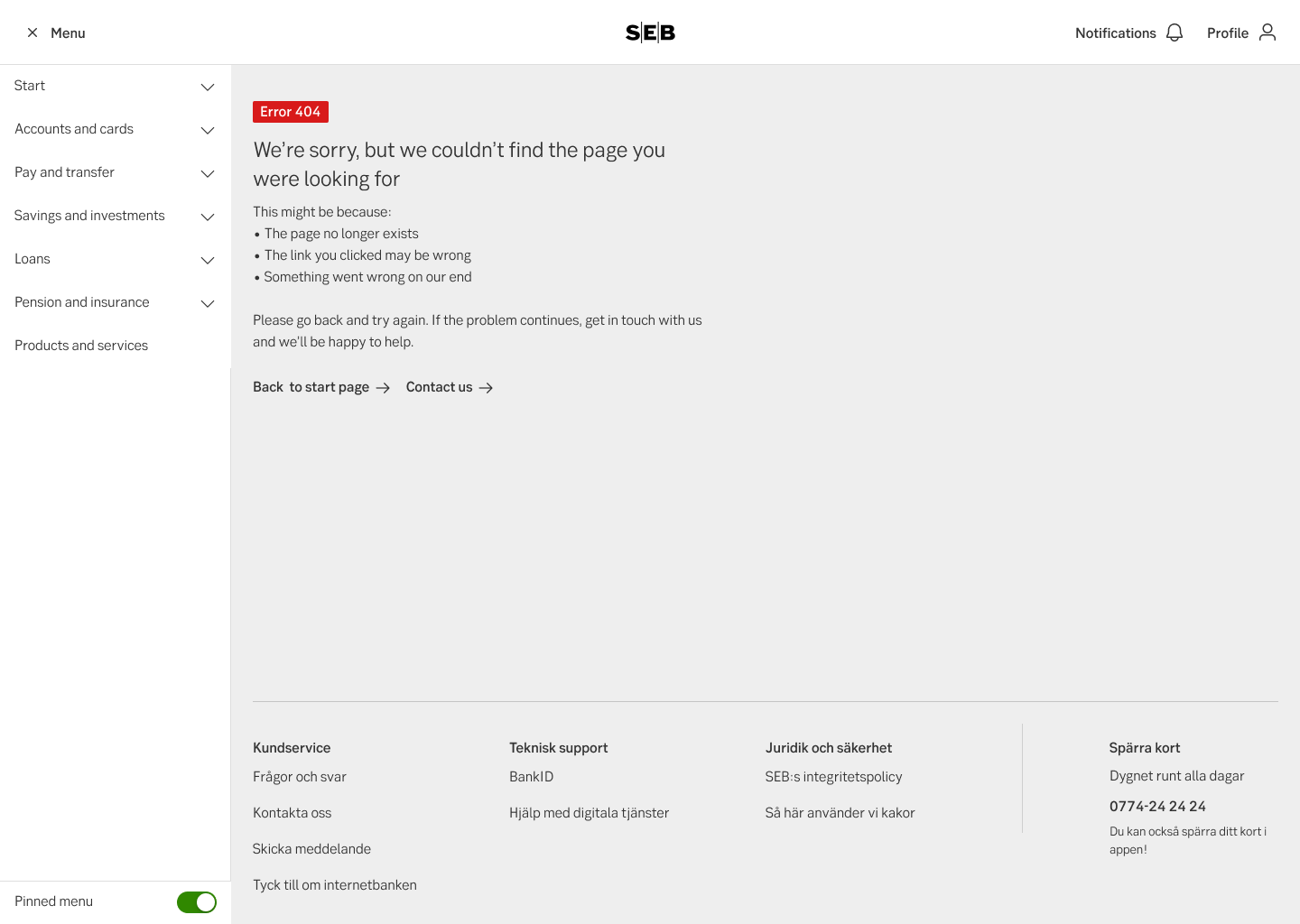 Error 404 in English