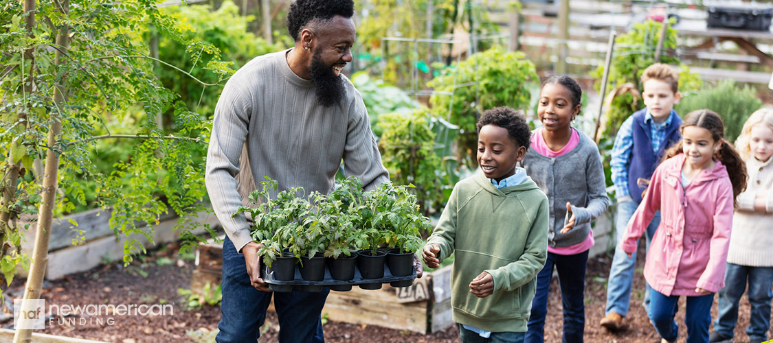 community gardening with kids