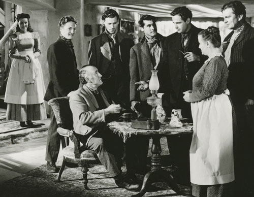 The Morgan family gathers around its patriarch in a scene from How Green Was My Valley