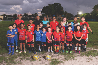 A kids soccer team