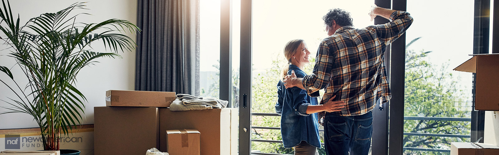 couple moving into their new home