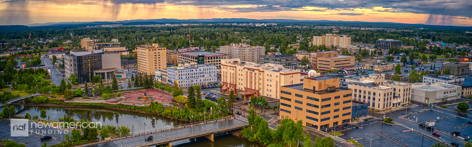 View of city in Alaska