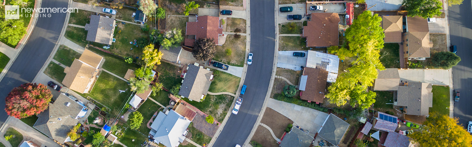 An aerial overview of a neighborhood