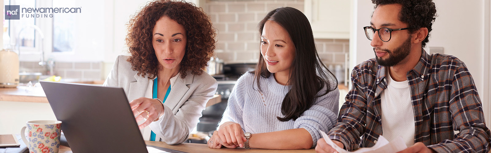 agent going over process with homebuyers