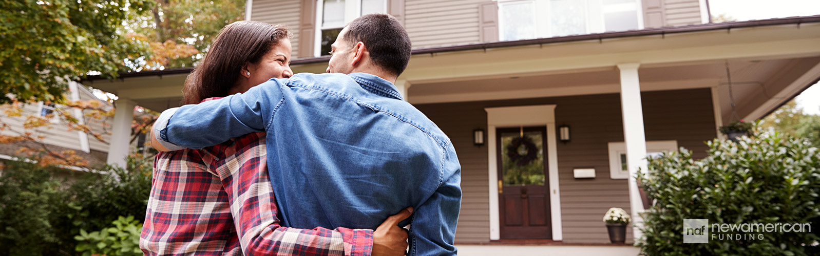 couple looking at a house