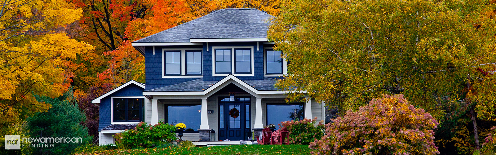 house in the autumn