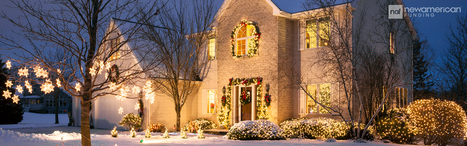 christmas decorated house