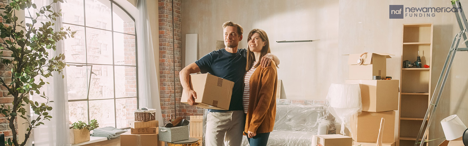 couple moving into their new home