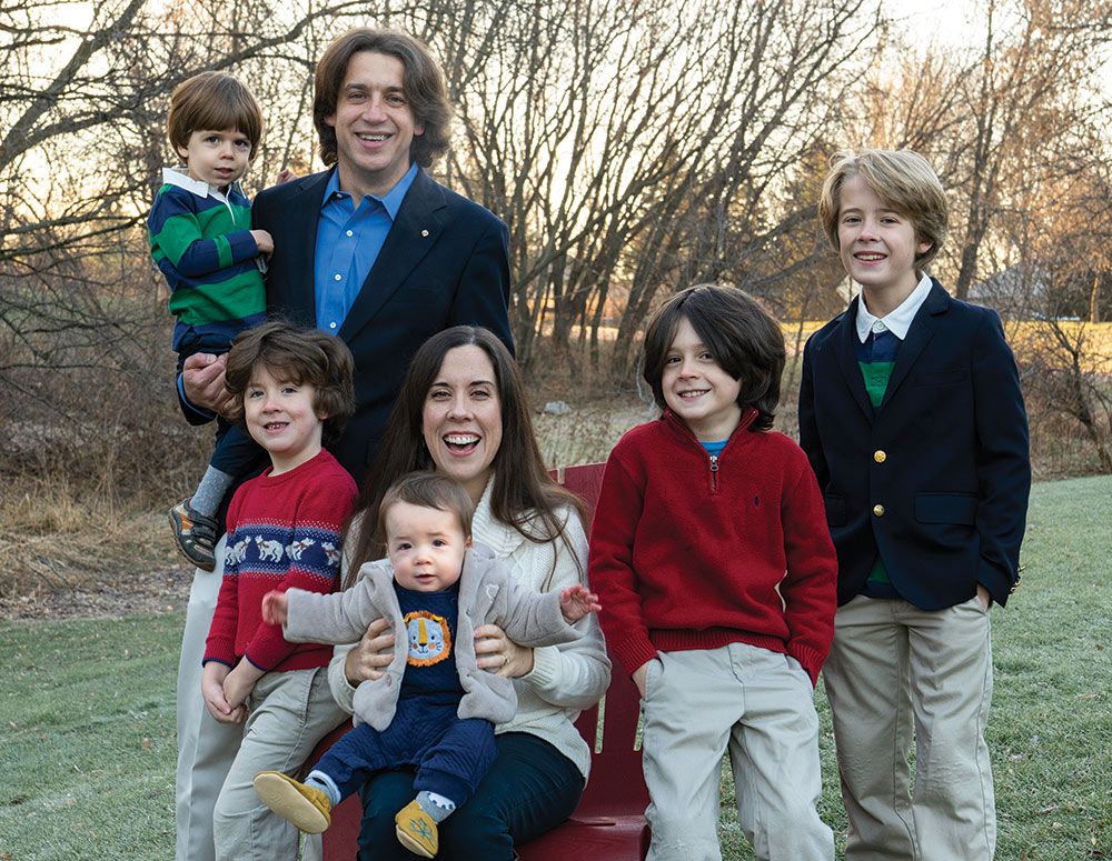 Franco and Laura Fanucci are pictured with their sons