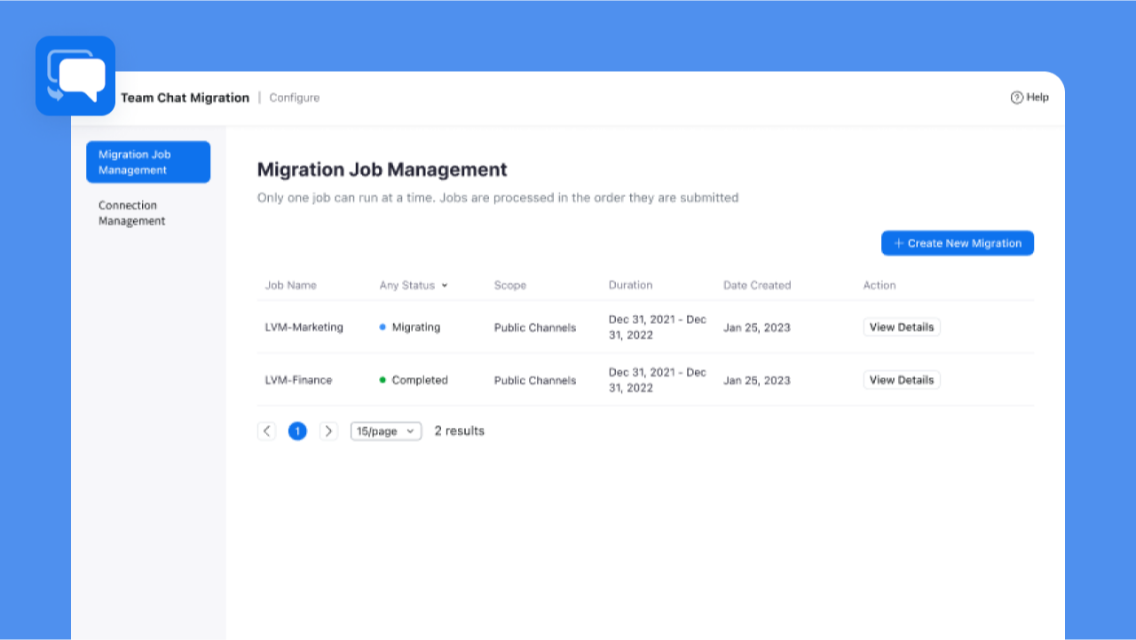 Team Chat automated migration app