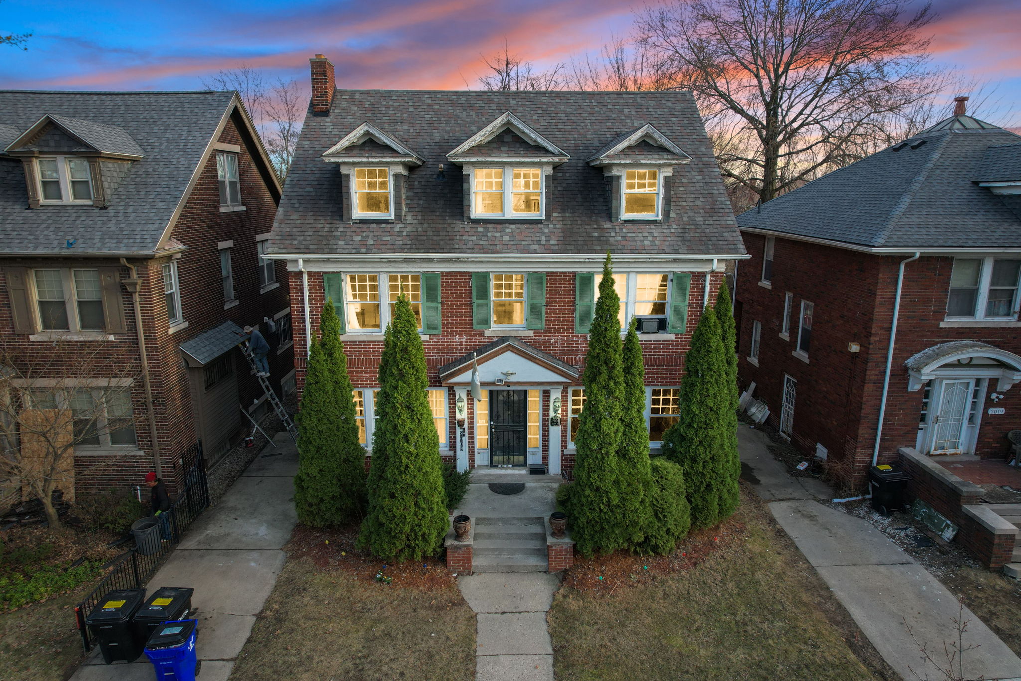 Detroit, brick colonial home