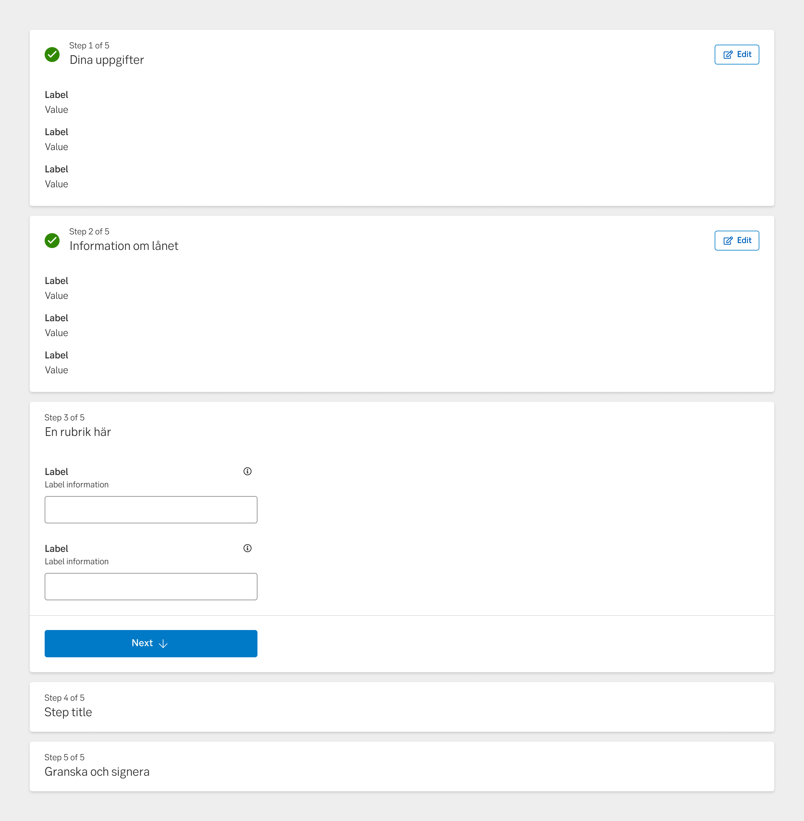 In page wizard example