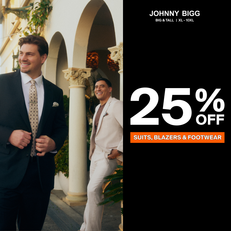 25% off Full price suits, blazers & footwear