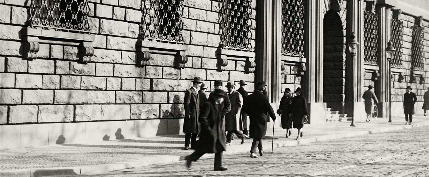 Altes Foto der SEB Zentrale in Stockholm
