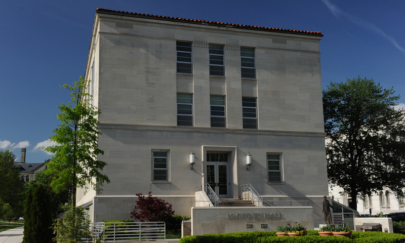 Front view of the McGivney Hall of The Catholic University of America in Washington, D.C.