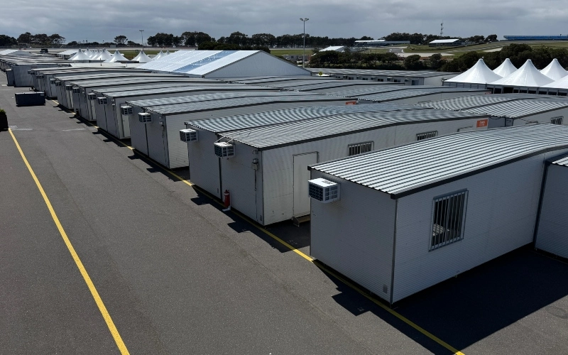 Site accommodation on site at MotoGP