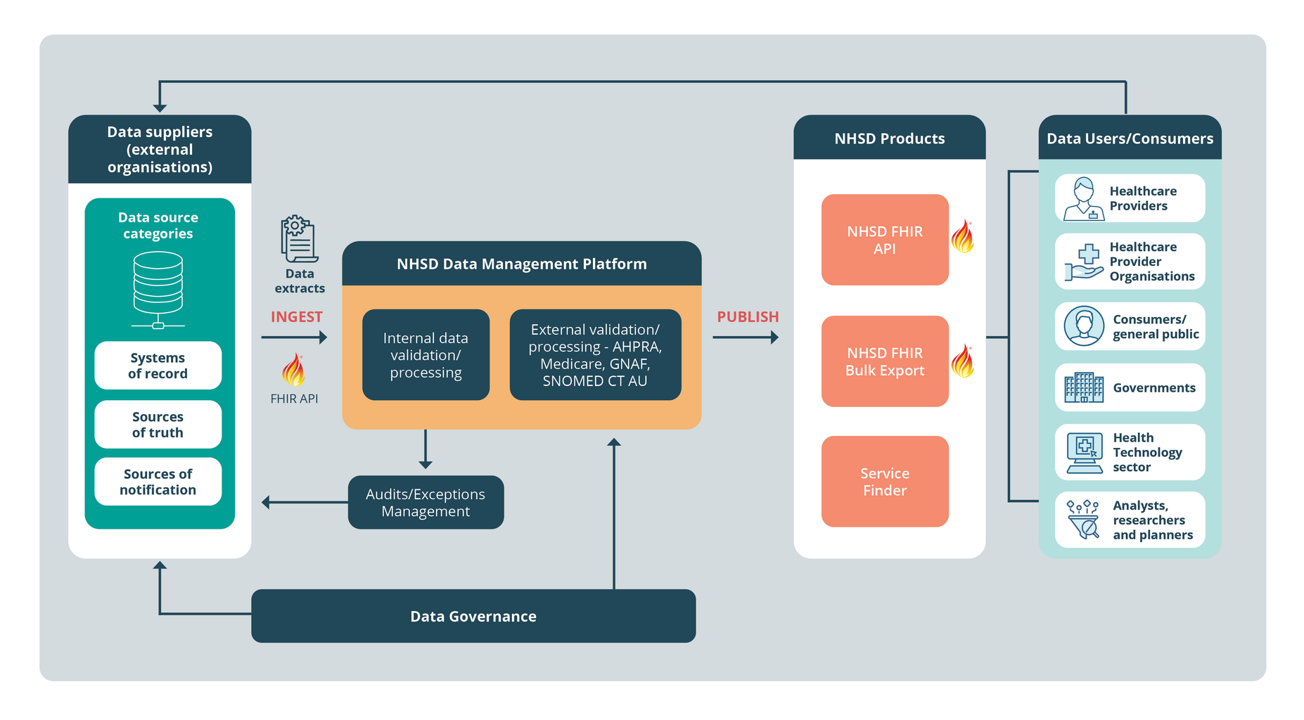 The NHSD architectural organisation structure example