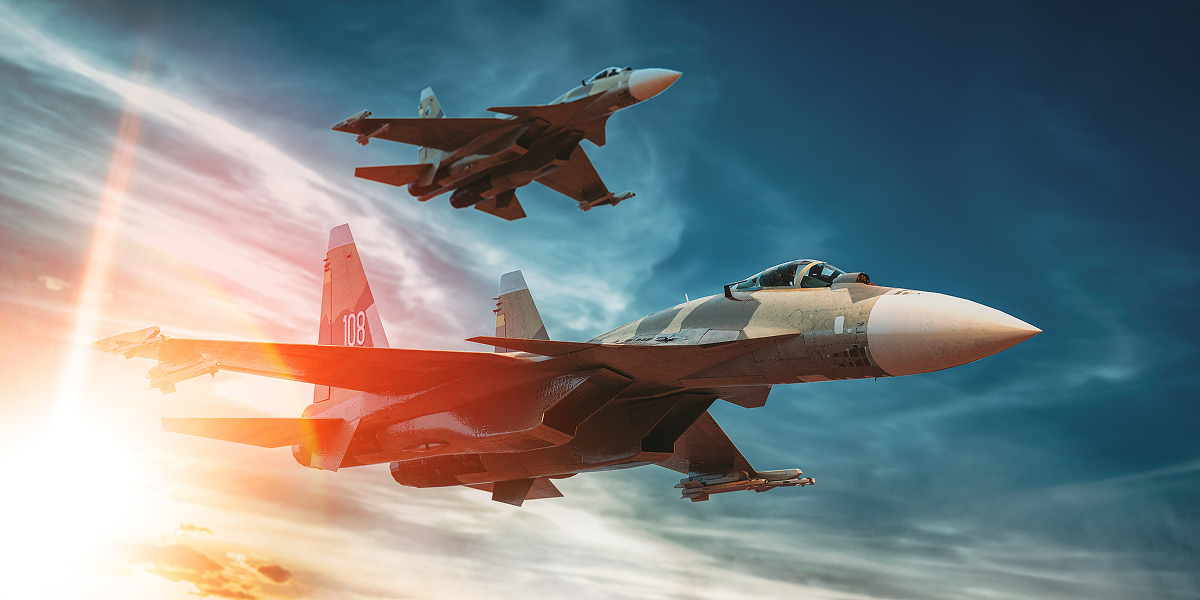 Military jets mid-air