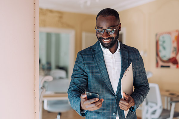 couple in front of their home