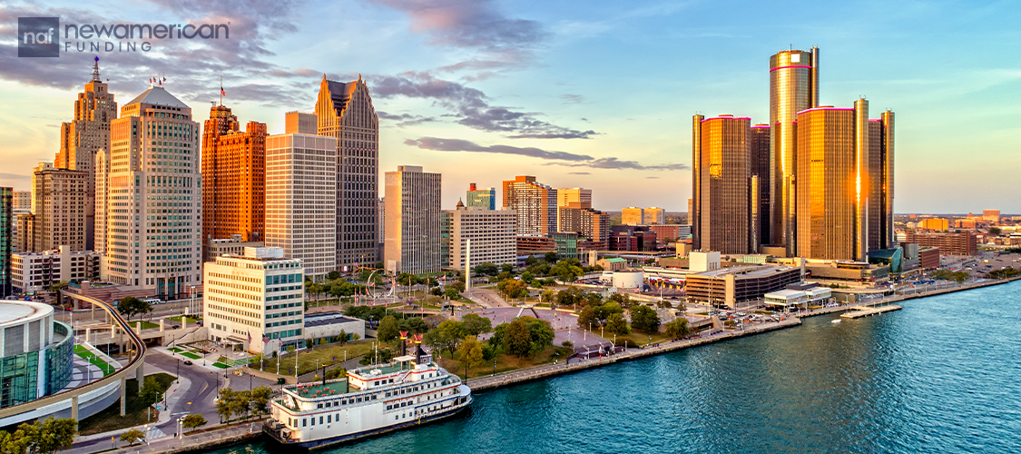 An aerial shot of Michigan.