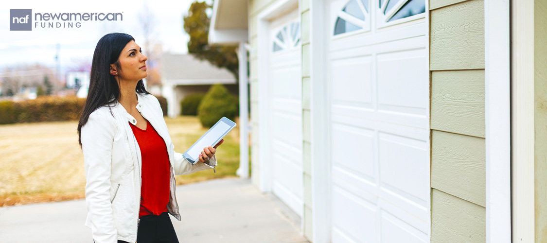 A property inspector reviewing a home