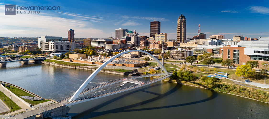 An aerial shot of Iowa.