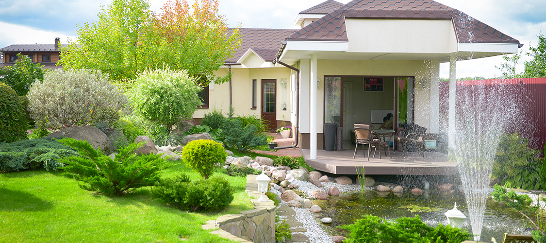A home with a nice backyard