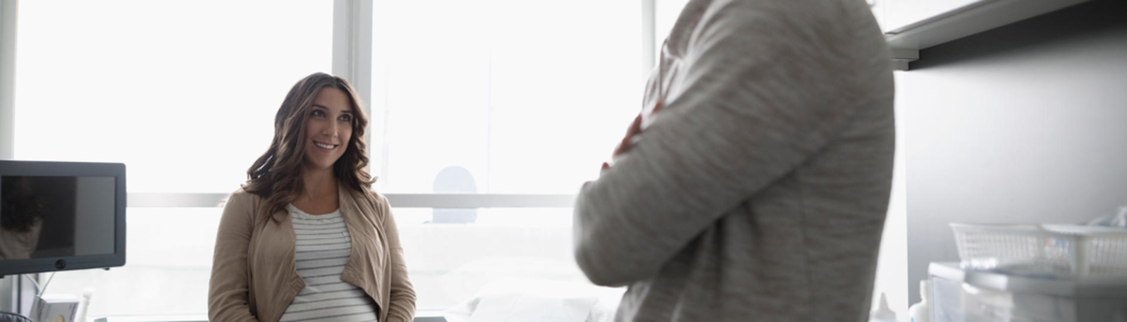 Pregnant woman and partner