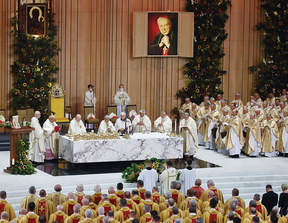 Mass of Cardinal Wyszyński in the Temple of Divine Providence in Warsaw, Poland