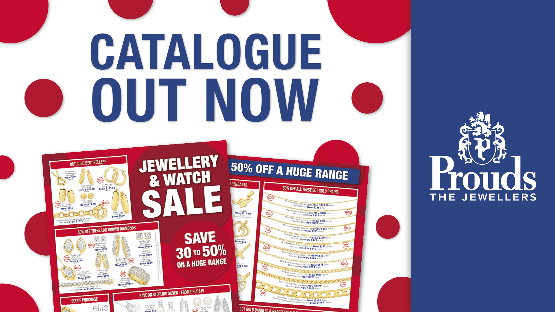 image of catalogue pages and supporting text of jewellery and watch sale