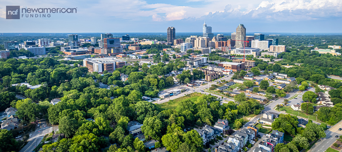 A shot of the major city in North Carolina