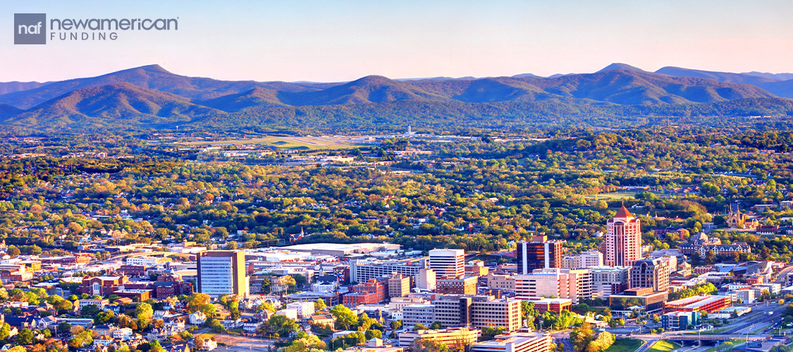 A shot of a major city in Virginia