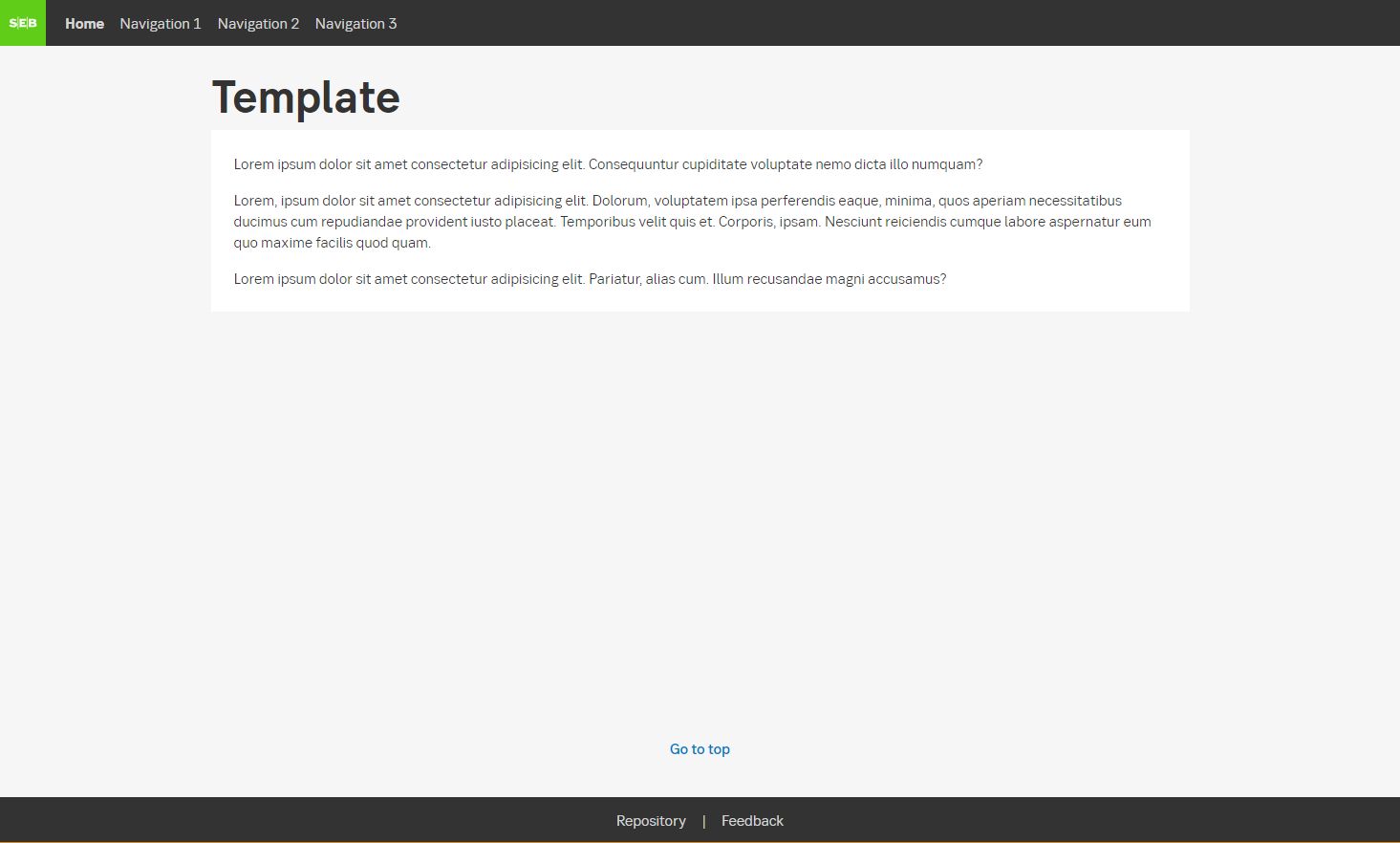 Component: Static site template