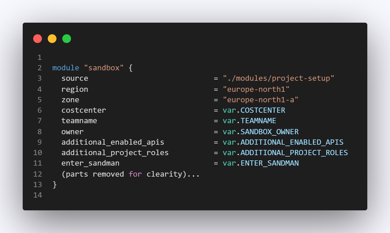 Illustration of code