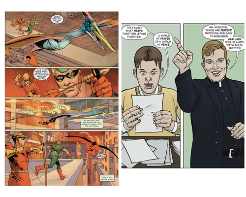 Fern has drawn art for comic books with religious themes, such as The Tale of Patrick Peyton (Voyage Comics, 2019), as well as in the mainstream superhero genre, as with Green Arrow in Convergence: World&rsquo;s Finest (DC Comics, 2015).