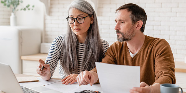 couple going over paperwork