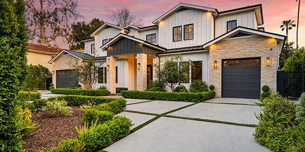 beautiful modern house with great curb appeal