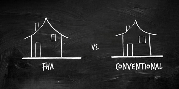 fha vs. conventional chalk sketch