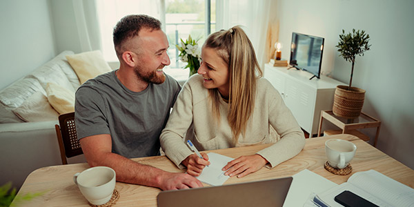 couple going over paperwork