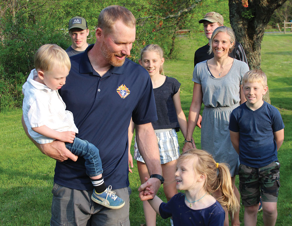 Family walking together